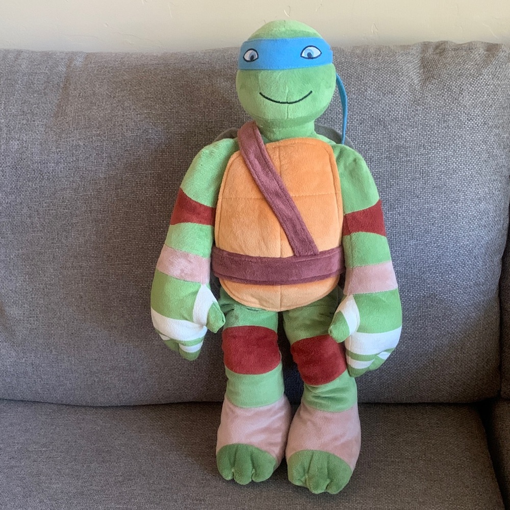 Nickelodeon Green and Blue Stuffed Turtle Toy